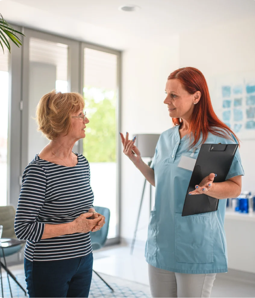Medical consultation in bright room