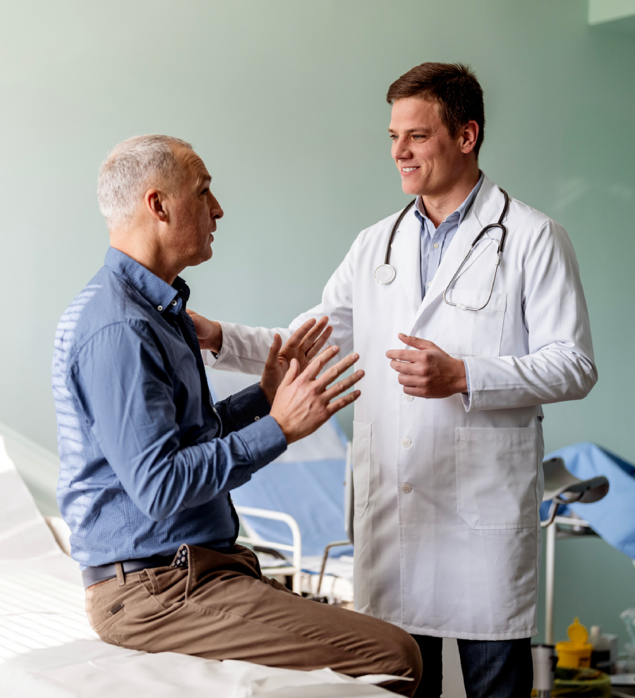 Doctor consulting with a patient
