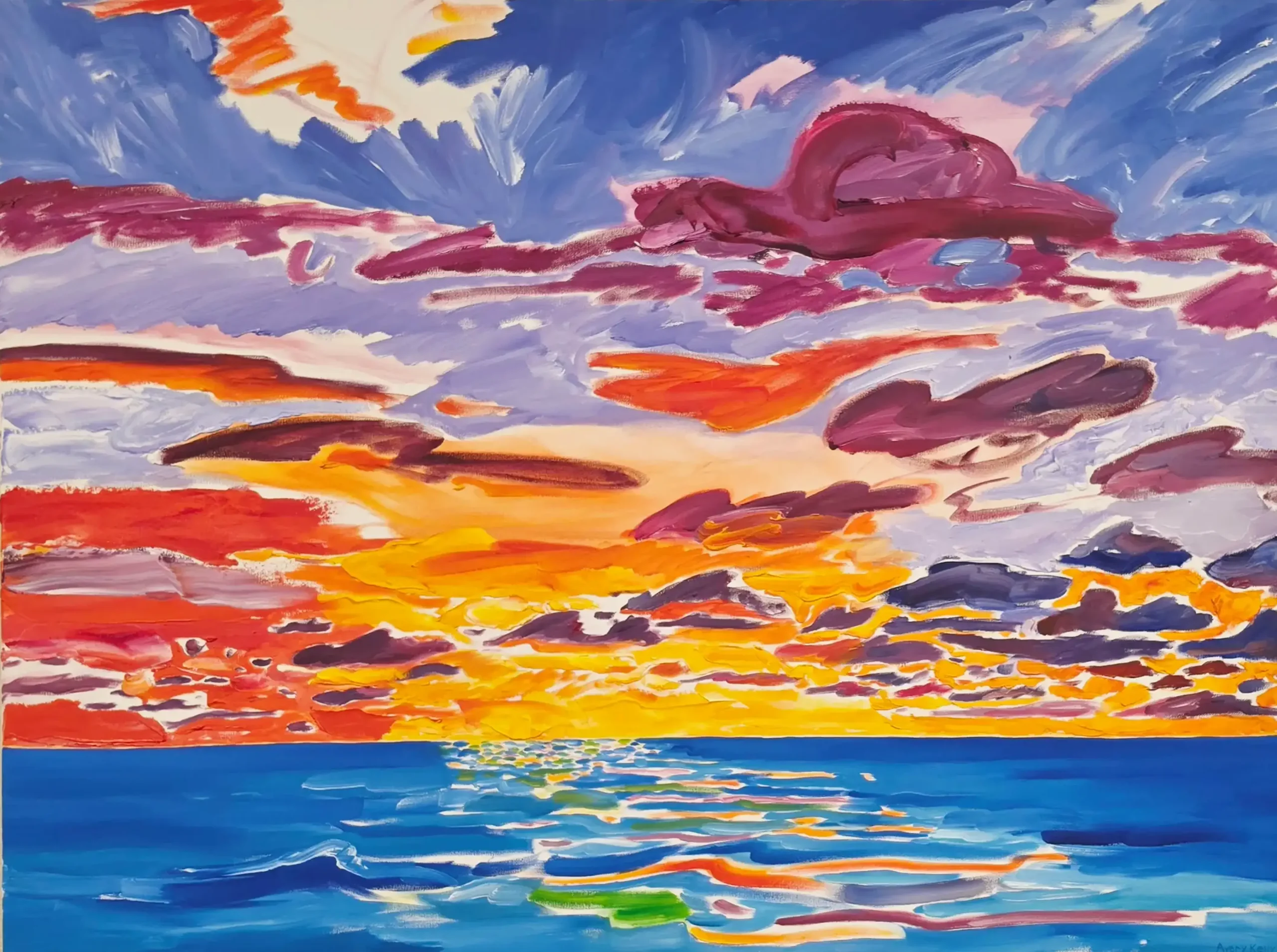 Abstract seascape artwork